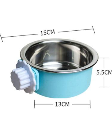 2-in-one dog water bowl cage crate type water bowl stainless steel pet hanging bowl puppy crate water bowl water dispenser used for cats and dogs and other small animals (small)  - Buy Online on GoSupps.com