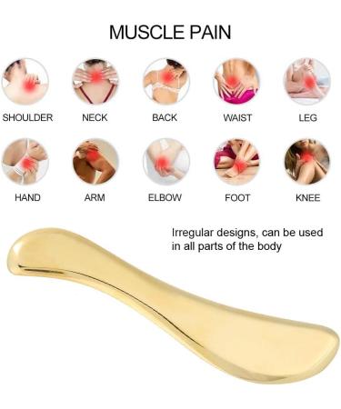 Verdant Touch Shabbrett Brass Gua Sha Tool - 180mm Massage Device for Body & Neck Pain Relief - Buy Online on GoSupps.com