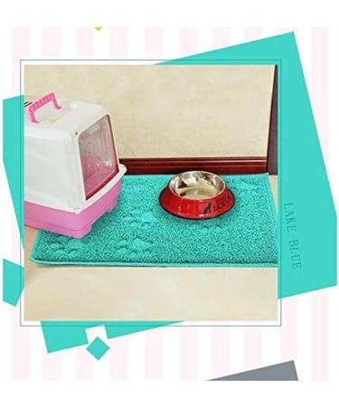 OPUL Square PVC Placemat Waterproof Dog Cat Food Mat Non Slip Dog Puppy Pet Cat Dish Bowl Food Water Mat Wipe Clean FDA Grade (Blue) - Buy Online on GoSupps.com