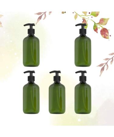 Solustre 5pcs Dark Green 300ml Soap Dispenser Bottles | Refillable Hand Lotion Shampoo Foam Gel & Water Containers for Travel & Home - Buy Online on GoSupps.com