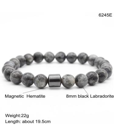 5 Anti-Fear Smoking Cessation Bracelets - Magnetic Therapy Chakra Bracelet for Men & Women - 8mm Natural Stone Halbedelstein Pearl Gift - Buy Online on GoSupps.com