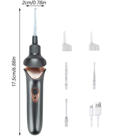 Electric Ear Wax Vacuum Removal Kit - 3 Level Suction USB Cleaner for Kids & Adults (Black) - Buy Online on GoSupps.com