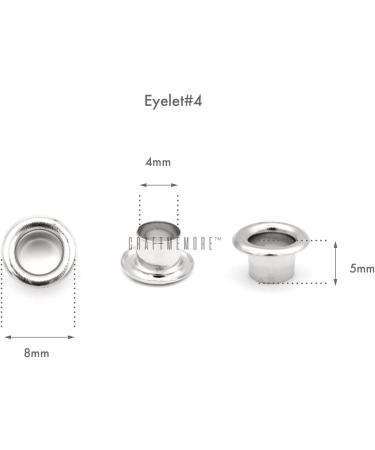 CRAFTMEMORE 4MM Gunmetal Grommets Eyelets 100PCS for Shoes, Bead Cores, Clothes - Ideal for Leather, Canvas - Buy Online on GoSupps.com
