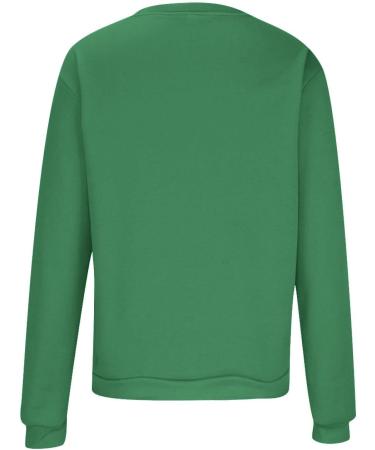 Yihaojia Game Day Shirt Women Football Graphic Round Neck Pullover Blouse Long Sleeve Western Shirts for Fall Casual Green#13 X-Large - Buy Online on GoSupps.com
