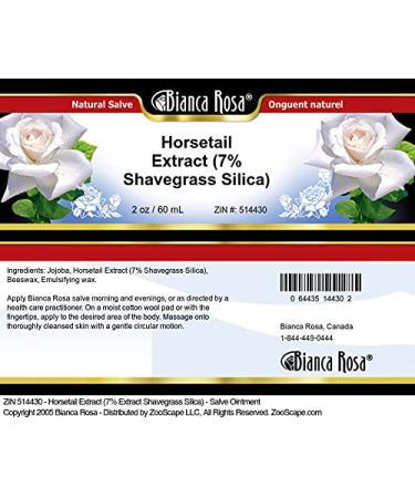 Bianca Rosa Horsetail Extract (7% Shavegrass Silica) - Salve Ointment (2 oz ZIN: 514430) - 2 Pack - Buy Online on GoSupps.com