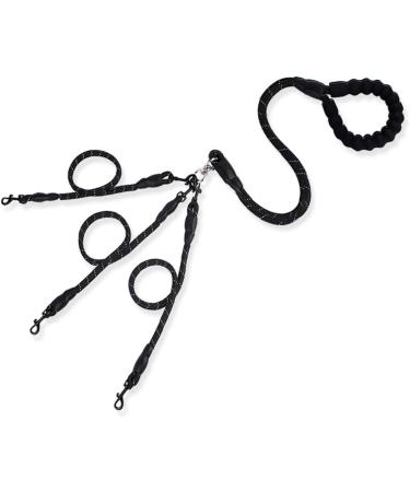 Techson 3 in 1 Dog Leashes with Padded Handle Durable Detachable Long Nylon Rope Lead for Double Triple Multiple Pet Puppy - Buy Online on GoSupps.com