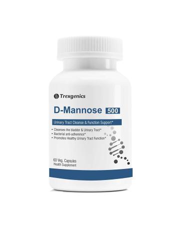 PUB Trexgenics D-MANNOSE 500mg Urinary Tract Cleanse & Kidney/Bladder Function Support (60 Vcaps) (1)