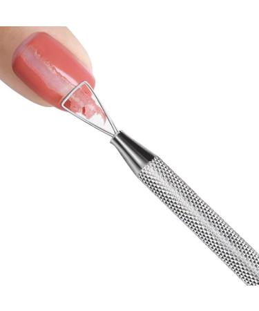 Pretty Diva Cuticle Pusher - Stainless Steel Triangle Cuticle Nail Pusher Peeler Scraper Remove Gel Nail Polish  Cuticle Remover Manicure Tools for Fingernail Toenail