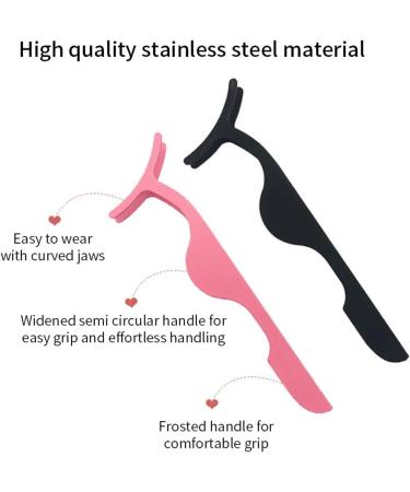 Buy 1 Pc Pink False Eyelashes Tweezer - Professional Makeup Tools for Mink Eyelash Application - Buy Online on GoSupps.com