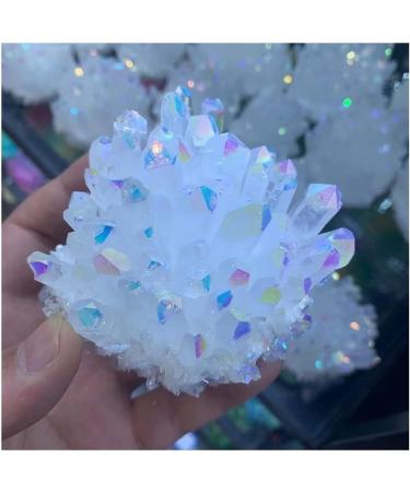 Natural Crystal Cluster Plated White Crystal Cluster Reiki Stone Crystal Tip House Decorative Specimens Crude Mine 1pc - Buy Online on GoSupps.com