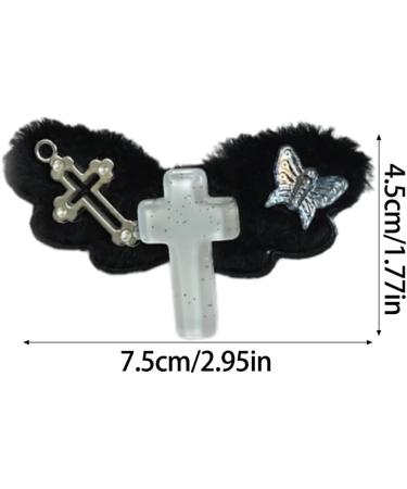 hgnxa Furry Hairpin 2000s Style Side Clip Hair Clip Elaborate y Subculture Style Wing Subculture Balletcore - Buy Online on GoSupps.com