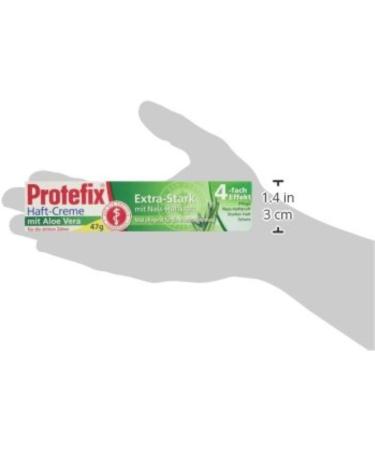 Protefix Adhesive Cream with Aloe Vera for Dentures - Extra Strong & Long-lasting | 47g - Ideal for Secure Fit - Buy Online on GoSupps.com