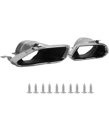 304 Stainless Steel Exhaust Tips | Tailpipe Cover Replacement for 3 Series G20 G21 M Sport M340 (2019-2021) - Silver Plating - Buy Online on GoSupps.com