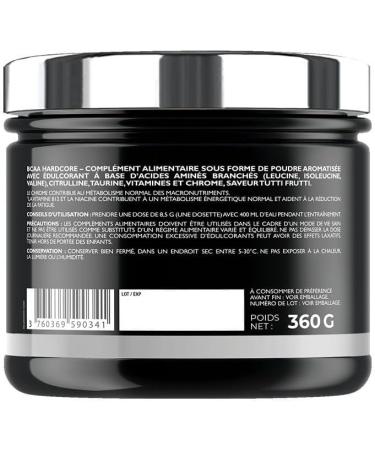 Superset Nutrition | Bcaa Hardcore (360g) | BCAA Powder (Amino Acids) | 2:1:1 Optimal Ratio for Anabolism - Explosive Formula of BCAA + Citrulline Taurine & Vitamins - Tutti Frutti - Buy Online on GoSupps.com