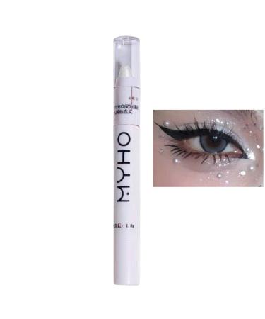 Eyeshadow Sticks for Eyes - Waterproof Eyeshadow Stick Cosmetics Eye Brightener Shade Eyeshadow Sticks for Eyes Eye Highlighter Brightener Stick Lying Silkworm for Women 03#pearl Silver