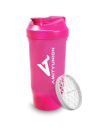 Protein Shaker drinking bottle 700ml - Fyra Lady Fitness Shaker - BPA free & leak -proof with sieve scale for creamy whey and BCCA booster - Gym Fitness cup for isolates and diet concentrates in pink - Buy Online on GoSupps.com