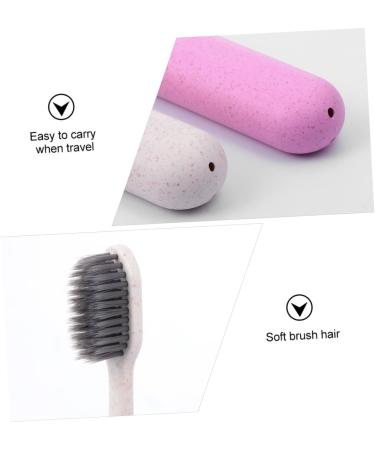 Shop Minkissy 6-Piece Travel Toothbrush Set | Long Handle Eco-Friendly Design | Perfect for Toothbrush Lovers - Buy Online on GoSupps.com