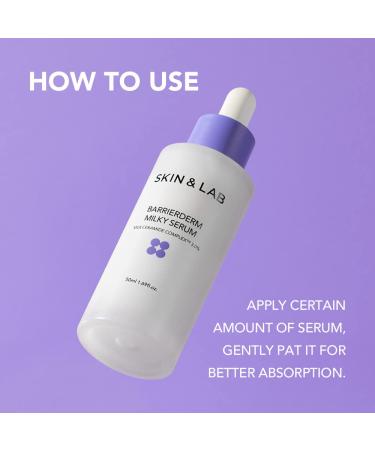  SKIN&LAB Barrierderm Milky Serum | Milk Ceramide Complex Squalane and Panthenol to repair Skin Barrier | Made in Korea | 1.69 Fl Oz - Buy Online on GoSupps.com