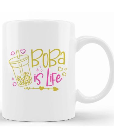 Personalized Boba Is Life Mug Boba Tea Mug Funny Milk Tea Gift Tapioca Milk Tea Boba Lover Gift Bubble Tea Drinker Boba Tea Lover Ceramic Novelty Coffee Mugs 11oz 15oz Mug Tea Cup Gift Present Mu