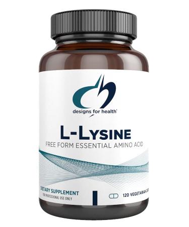 Designs for Health L-Lysine HCL Pills 1500mg - Amino Acid Lysine Hydrochloride Nutritional Supplement for Adults - Immune + Bone Health Support - Vegan + Non-GMO (120 Capsules) Standard Packaging