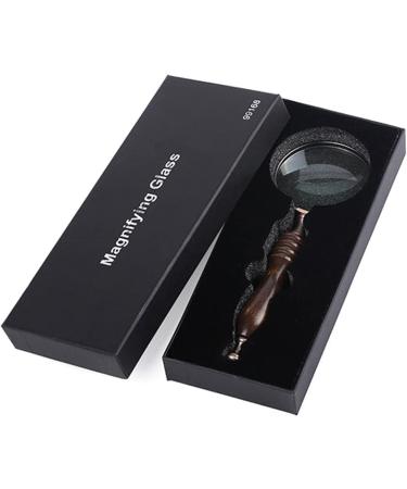 10X Handheld Glass Antique Wooden Handle Magnifier Glass for Reading Book Inspection Birthday Present Gift Magnifier Glasses for Reading - Buy Online on GoSupps.com