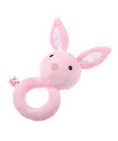 Garneck plush toys plush toy toys for early education ring shaker ring shaker toys with hand racele ring grab newborn pink