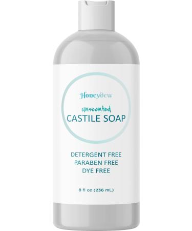 Castile Soap Liquid Unscented Cleanser - Liquid Castile Soap for Dry Sensitive Skin Care Routine and All Purpose Cleaner with Hydrating Glycerin for Hair and Skin - Hair Face and Body Soap Liquid - Buy Online on GoSupps.com