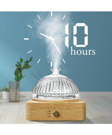 200ml Glass Essential Oil Diffuser with Wood Base | Ultrasonic Air Diffuser for Large Room | Timer & 7 Color Light | Waterless Auto Off | Plastic-Free Aroma Vaporizer - Buy Online on GoSupps.com