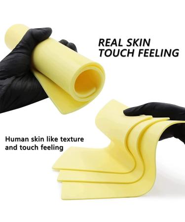 Sxdluzi 3MM Thick Silicone Practice Skin - 5PCS 12X8 Double-Sided Skin for Beginners | Ideal for Tattoo & Makeup Practice - Buy Online on GoSupps.com