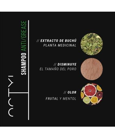 OCTYL Anti-Grease Shampoo | Professional anti-dandruff and anti-grease shampoo for daily use | Reduces itching flaking and excess sebum | 250ml - Buy Online on GoSupps.com