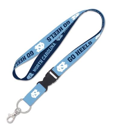 Caseys University North Carolina UNC Tar Heels Lanyard with Detachable Buckle 1 Width, Multicolor, Large