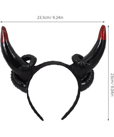 Cabilock Sheep Horns Headband Gothic Sheep Horn Hairbands Devil Horn Headband Animal Cartoon Show Headdress Photo Props for Fancy Dress Cosplay Costume - Buy Online on GoSupps.com