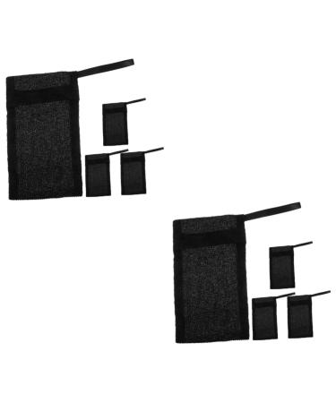 Baluue 8 Pcs Soap Foaming Mesh Bag Soap Bags for Soap Bars Soap Scrubber Pouch Foam Soap Nylon Fiber Black
