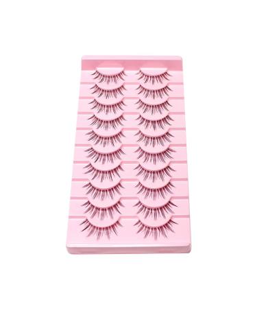 Manga Lashes: 10 Pairs of Wispy False Eyelashes for Natural Anime Look - Japanese Style Spiky Asian Lashes by EROUGE - Buy Online on GoSupps.com