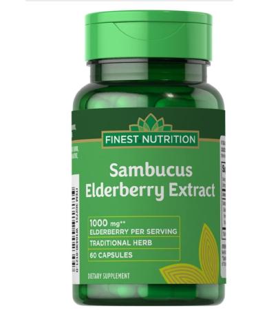 Sambucus Elderberry Extract 1000mg 60 Capsules