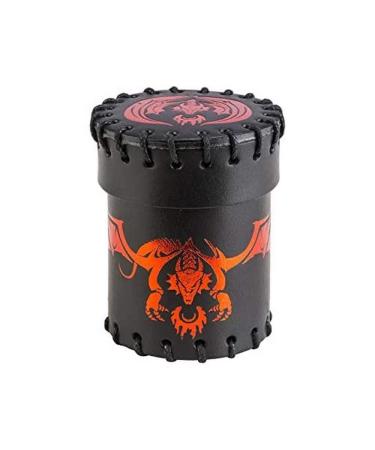 Q-Workshop Flying Dragon Black & red Leather Dice Cup
