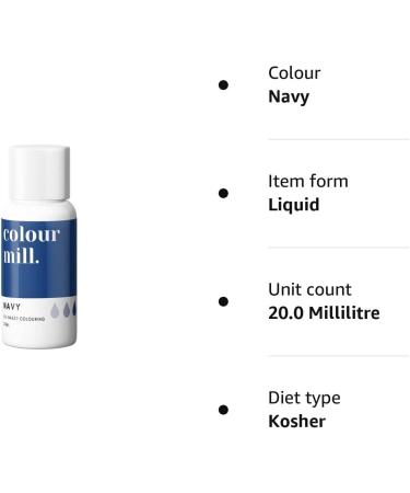 Colour Mill Edible Food Paint - Navy Blue (20ml) for Baking, Icing, Fondant - Buy Online on GoSupps.com