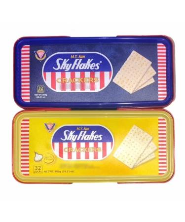 M.Y. San Skyflakes Crackers Original & Garlic Flavor