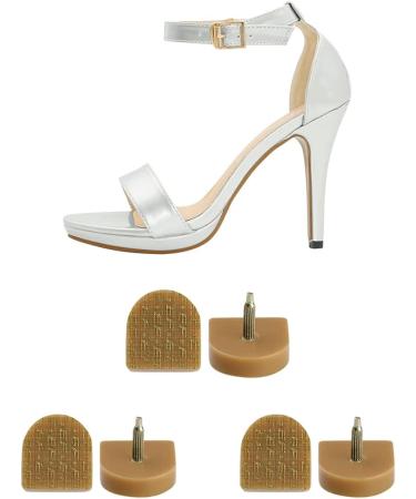 6 Pcs Beige Plastic High Heel Tips 22mm x 21mm for Ladies - uxcell - Buy Online on GoSupps.com
