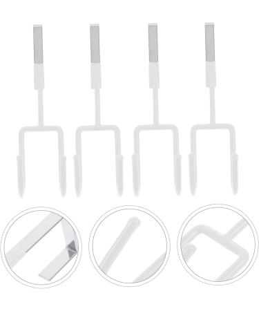 OATIPHO Door Hanger Hook 4pcs Towel Hangers Storage Hangers Metal Twin Hooks Punch- Hook Door Frame No Punching 19X9X5CM White - Buy Online on GoSupps.com