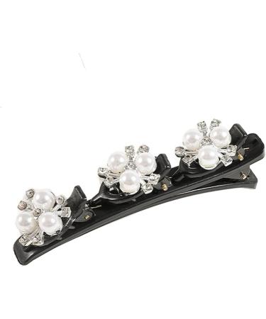 hgnxa Hair Clips Boutique Hair Clips Pearls Decorations for Braided Hairstyle Styling Sectioning Delicate Pearls Camellia black - Buy Online on GoSupps.com