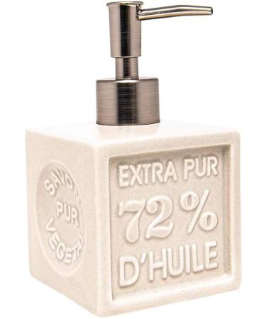 Maison Du Savon De Marseille Sweet almond liquid soap with whiteivory ceramic soap dispenser 1 liter refill and 300 milliliter dispenser IvoryWhite - Buy Online on GoSupps.com