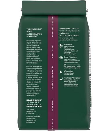 Starbucks French Roast Whole Bean Coffee 340 Grams (Pack Of 6) French Dark Roast 2040 Grams - Buy Online on GoSupps.com