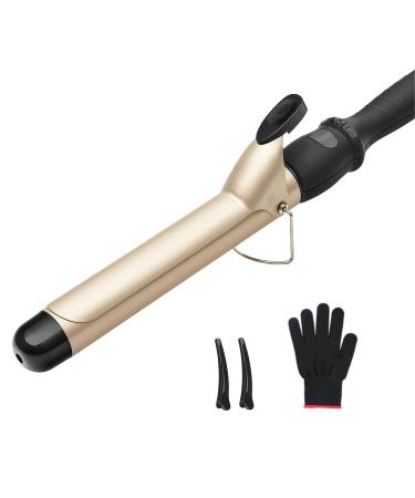 Curling Iron 1 1/4 Inch Hair Curler-Instant Heat Curling Wand Dual Voltage  Ceramic Tourmaline Hot Tools for Long Hair- Temperature LCD Display Pro Artist Produces Long Lasting Hair Styling