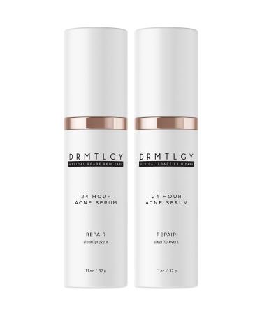 DRMTLGY Acne Spot Treatment and Cystic Acne Treatment. Acne Serum with Micronized Benzoyl Peroxide 5% and Glycolic Acid. 1.1 oz 2 pack 1.1 Ounce (Pack of 2)