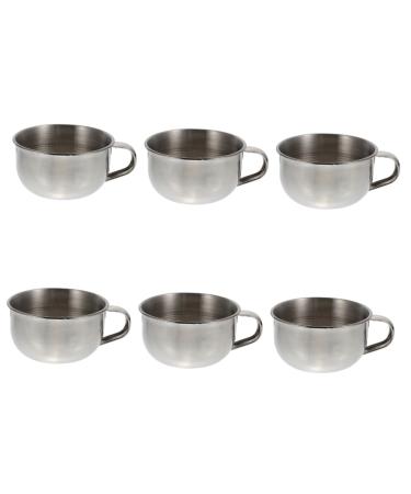 Beavorty 6 Pcs Shaving Soap Bowl Foam Bowl Travel Cosmetic Stainless Steel