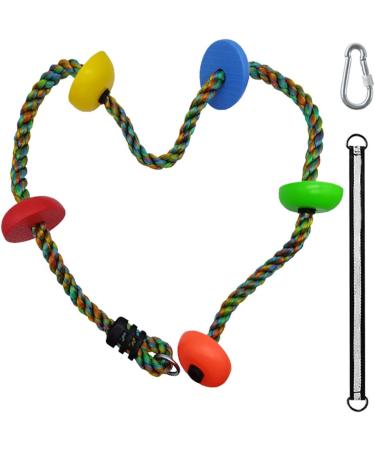Xinlinke Colorful Climbing Rope Ladder with Platforms - Kids Indoor/Outdoor Swing Set Accessory - Buy Online on GoSupps.com