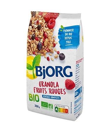 Savourez le granola fruits rouges bio BJJORG. 350g une collation saine et gourmande au petit-d jeuner- Lot De 3