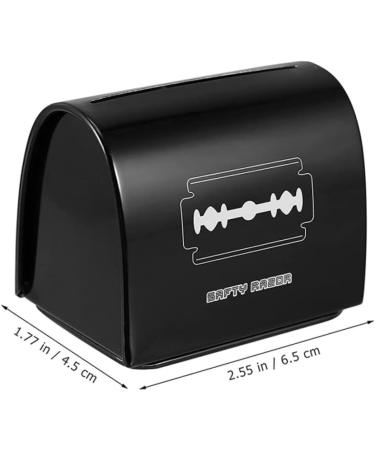FRCOLOR 2-Piece Metal Razor Blades Recycling Box - Hair Removal Storage Bank - Durable Iron Clipper Storage Tank - Black - 6.5x6cm - Buy Online on GoSupps.com