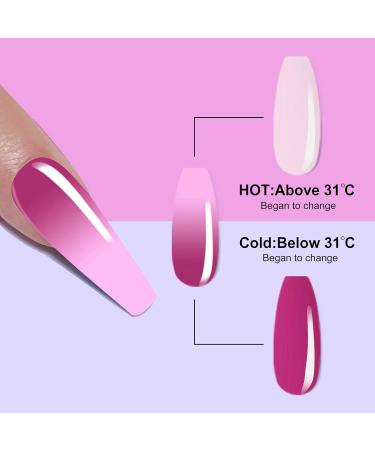White & Rose Pink Color Change Dip Powder Nails - 28g/Box | Long-lasting & No UV Light Needed - Buy Online on GoSupps.com